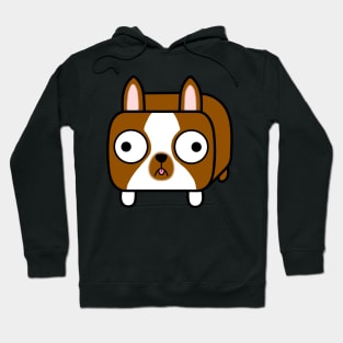 Boston Terrier Loaf - Red Brown and White Dog Hoodie